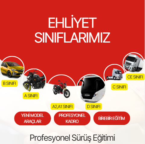 EHLİYET SINIFLARIMIZ